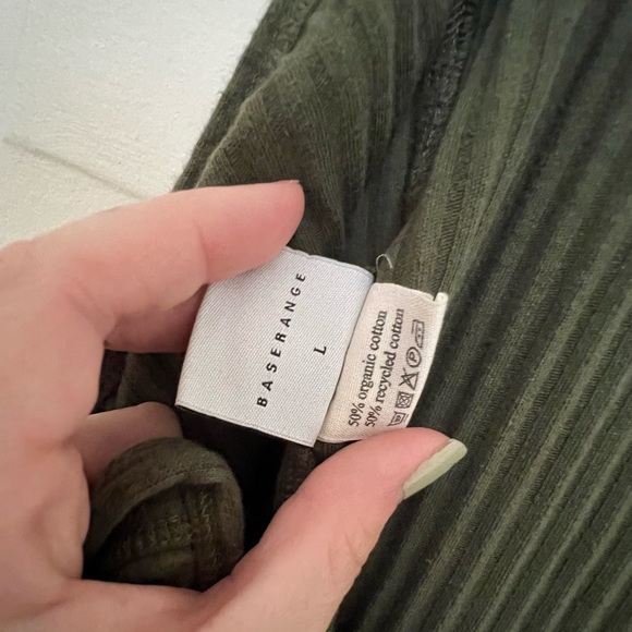 BASERANGE large Brig/wrap skirt, cotton/recycled cotton, ero green - Picture 6 of 10